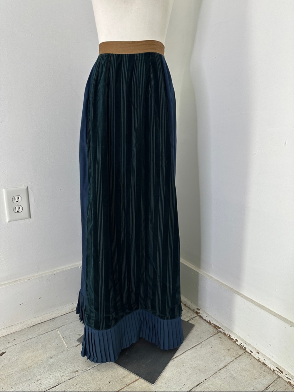 Authentic Antique 1880s Navy Bustle Dress Museum Worthy - Picture 2 of 16